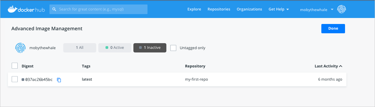 Advanced image management dashboard